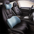 2025 New Car Headrest & Lumbar Support Cushion, Ergonomic Car Seat Headrest Neck Rest Cushion Lumbar Support Pillow Memory Foam & Breathable Removable Cover for Neck Back Pain Relief (Blue)