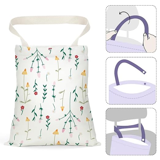 Pykfrhh Car Trash Bag Hanging, Waterproof Car Back Seat Organizer, Trash Can for Vehicle Accessories, Travelling & Camping, Flower Daisy Sunflower Rose Deco