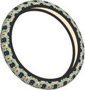 Neoprene Steering Wheel Cover Labrador Floral Sunflower Dog Car Steering Wheel Cover Universal Fit for Most Cars