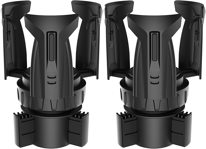 Cup Holder Expander, Automatic Car Cup Holder Expander Holds Large Water Bottles, for Yeti, Stanley, Owala Travel Tumbler & Mugs, Adjustable Arms & Extendable Base Insert Accessories (CH03T, 2PACK)