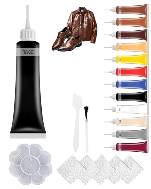 Advanced Leather Repair Gel, 2026 New Leather Repair Kit for Car Seat Vinyl Repair Kit, Professional Leather Repair Coloured Cream Gel, Multifunctional Couch and Jacket Repair Kit (Black)