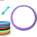 Car Steering Wheel Protective Cover, Silicone Steering Wheel Cover Grip, Cool Non-Slip Thin Steering Wheel Protector, Stretchy, Silent, Fits 13/14/15/16 inch Wheels (Purple)