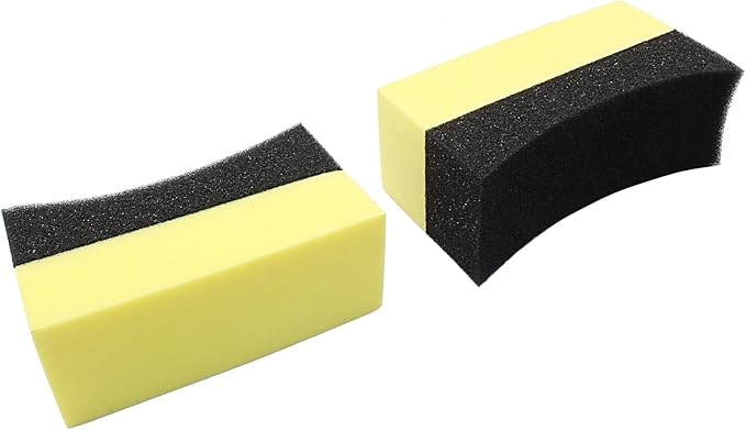 12Pcs Tire Applicator Dressing Shine Sponge Tire Dressing Applicator Pads Tire Contour Dressing Applicator Pads Color Polishing Sponge Wax Buffing Pads Cleaning Sponges for Car Glass