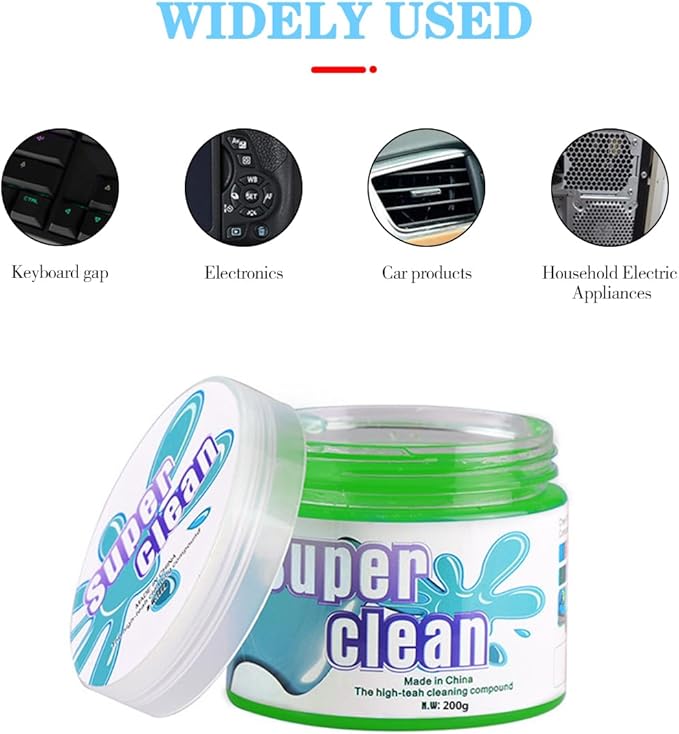 Cleaning Gel for Car, Universal Vehicle Interior Detailing Cleaning Putty Gel, Detail Cleaner Tools for Keyboard Vent PC Laptop Camera, Automotive Duster Remover Cleaner Accessories (Green)