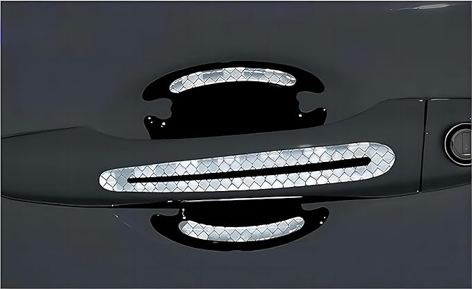 Car Door Protector-Door Handle Shielding Film, Door Dampening Pads, and Door Corner Guards for All Car Models - Noise Reduction & Anti-Scratch Solution (White)