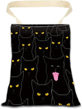 Car Garbage Can, Hanging Car Trash Can Bag for Cute Car Back Seat Organizer, Cute Black Cats