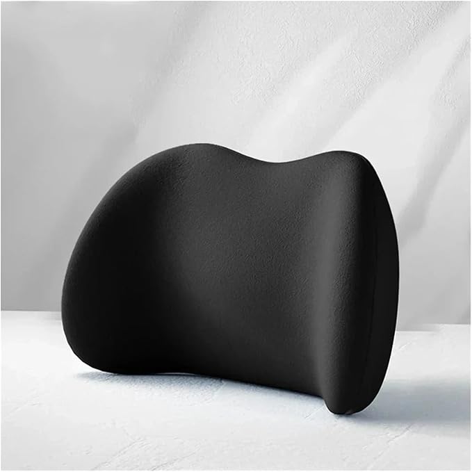 Memory Foam Car Neck Pillow - Soft fit for Seat Headrest & Lumbar Support Cushion(Grey Waist 1PC)