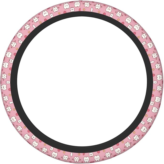 Dentist Teeth Universal Fit Steering Wheel Cover for Car, Truck, and SUV, Durable Steering Wheel Protection