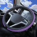 Size 16-20 Inch Ice Silk Ventilation Multi-Style Comfy Grip Steering Wheel Cover for Truck, Bus, Big Rig Trucker,SUV， Anti-Slip Design 16-20 Inch (Purple, 17)