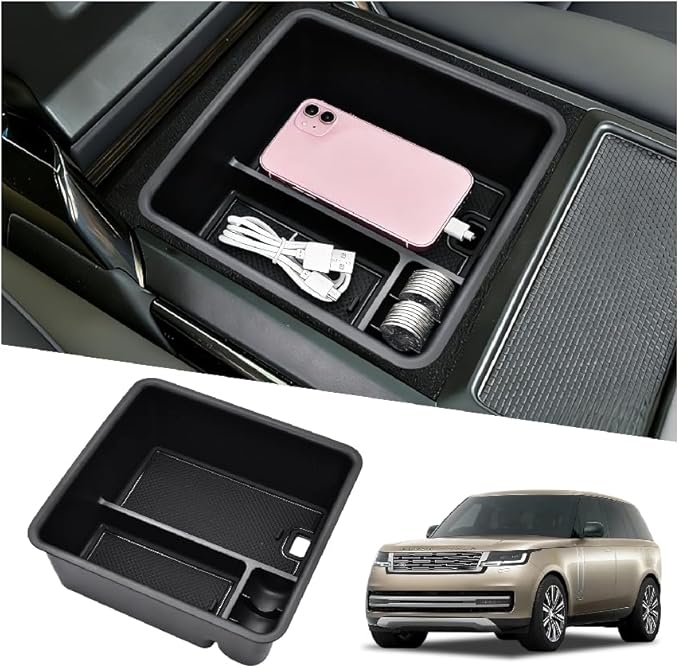 Center Console Organizer for Range Rover & Range Rover Sport 2023-2025 2026 Armrest Insert Tray Storage Box Interior Accessories (Without Refrigerator) | NOT Fit for Models with Refrigerator