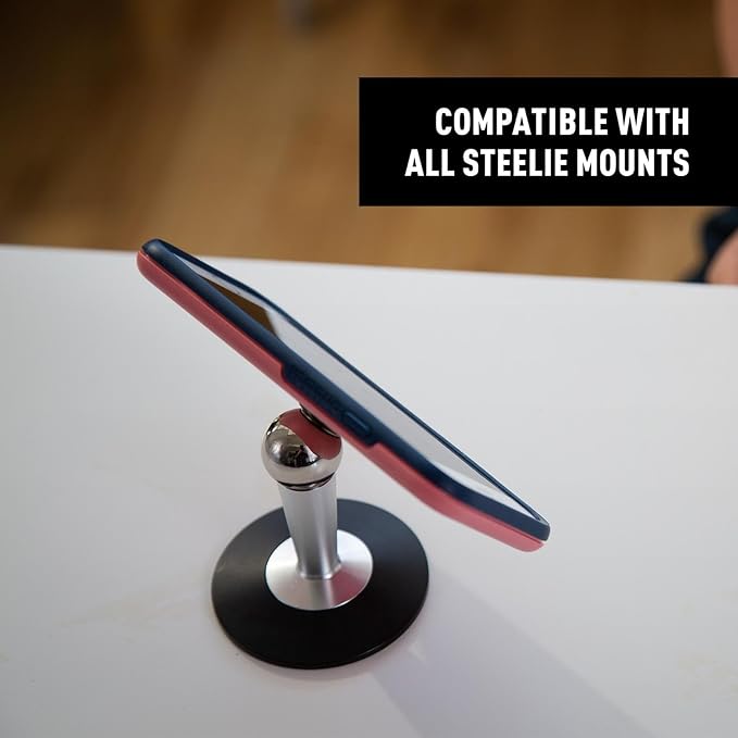 Nite Ize Steelie Magnetic Phone Socket - Additional Magnetic Cell Phone Socket Mount for Steelie Phone Mounting Systems - Simple Adhesive Socket Compatible with Steelie Phone Holders