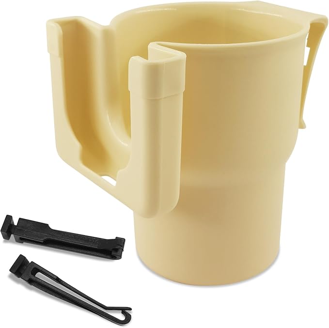 Car Cup Holder Expander, Cup Holder for Car, 2-in-1 Mobile Phone Drink Adapter, Auto Interior Accessories Multifunction Auto Seat Back and Armrest Box Storage Device for Most Vehicles (Beige)