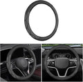 Car Steering Wheel Cover, Anti-Slip Breathable Leather Automotive Steering Wheel Protector, Soft Comfortable Vehicle Interior Protective Accessories, Universal for RV, SUV, Truck (White)