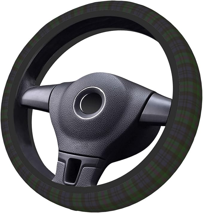 Thickened Elastic Steering Wheel Cover, Baird Clan Tartan Plaid Ultra, Soft, Breathable, Fit for Cars, SUVs, Trucks, Stylish Comfortable Grip