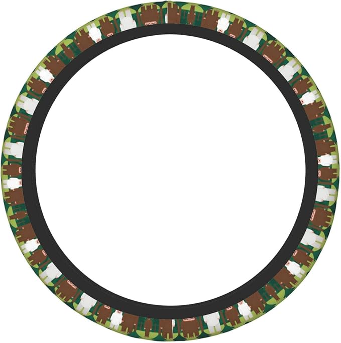 Neoprene Steering Wheel Cover Sasquatches-Forest Car Steering Wheel Cover Universal Fit for Most Cars