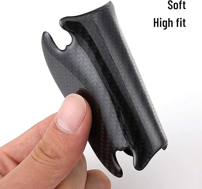 Car Door Handle Protector Reflective Sticker Universal Auto Carbon Fiber Door Handle Anti Scratch Cover Guard 8PCS Blue