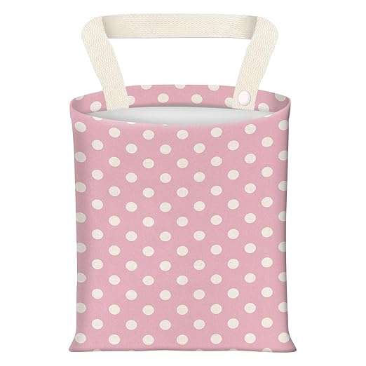 BEAKND Hanging Car Garbage Bag, Cute Car Trash Can Bag, Automotive Accessories for Women Men Cute Pink Dot