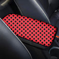 Universal Car Center Console Arm Rest Cushion Polka Dot Auto Armrest Cover Pad Protector Fit for Most Sedan SUV Truck