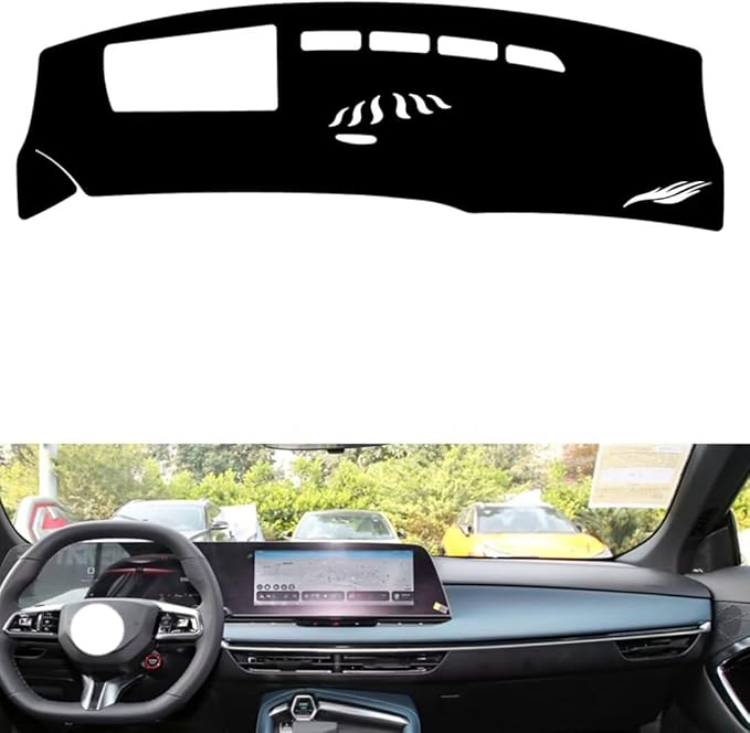 leather dashboard cover Compatible with MG MG7 (HUD，dash cover（black）