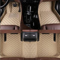 Customize Making Car Floor Mats for 99.99% Sedan SUV Pickup Truck Full Coverage Men Women Cute Leather Protection Pads Non-Slip Floor Liners (Beige)