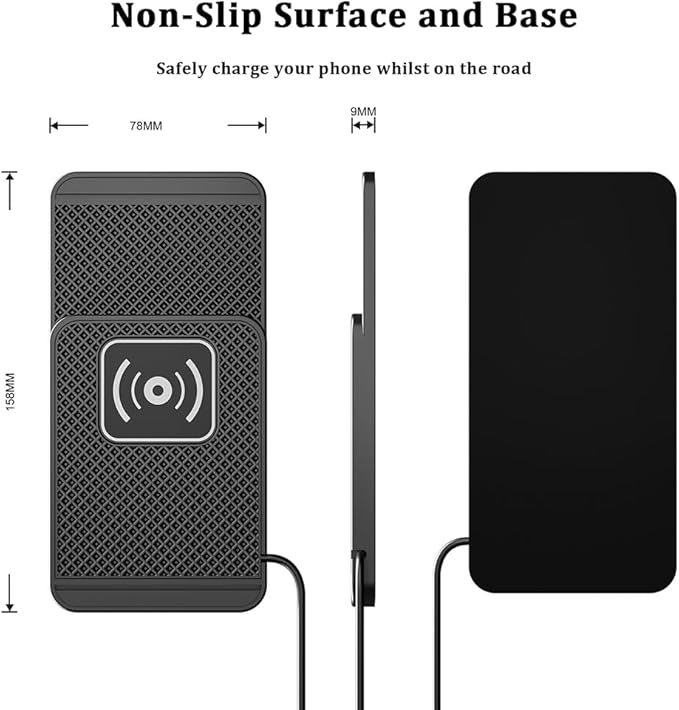 Wireless Charging Pad for Car for Genesis GV80 2021-2026, 20W Fast Wireless Car Charger Pad Type-C/USB Non-Slip Phone Charging Mat,B 30cm Cable USB Plug