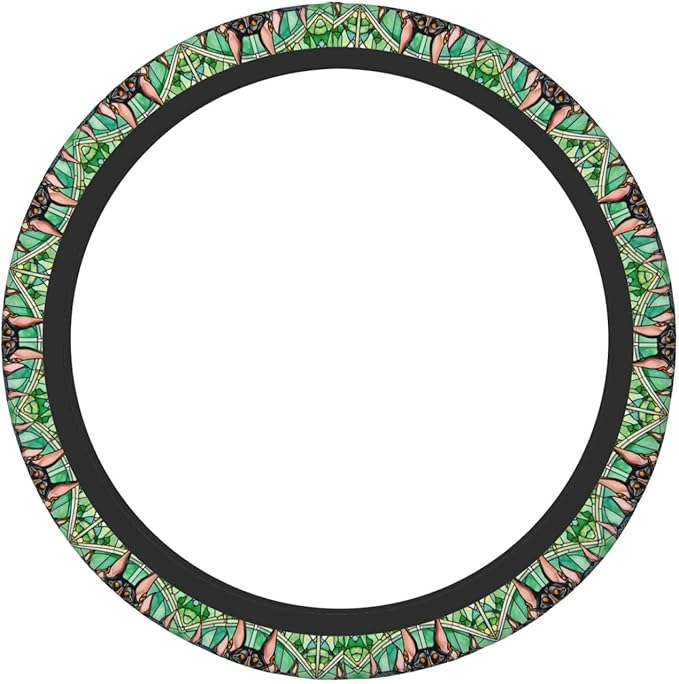 Doberman Pinscher Neoprene Steering Wheel Covers Women Men Car Accessories, Universal 15 Inch Fit Auto, Suvs, Truck