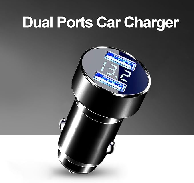 USB A Car Charger, 2Pack Fast Charging Dual Port USB Cigarette Lighter Adapter for iPhone 14 13 12 11 Pro Max SE XR X 8 7 6, iPad