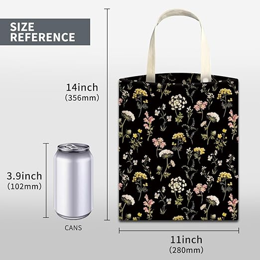 ABUIFDK Car Trash Can, Cute Car Trash Bag, Hanging Car Organizer and Storage Bag, Trash Bin for Car Accessories, Vehicle, Travelling, Camping Cute Black Flowers