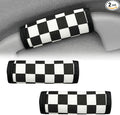 Car Inside Door Handle Protector, Soft Plush Car Inner Front Rear Door Pull Handle Cover, Universal Anti-Scratch Vehicle Interior Grip Gloves Decoration Accessories for Women Men (BL&WH-2PCS)