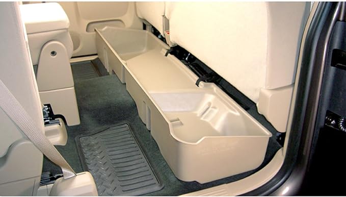 DU-HA DuHa 10001 Under Seat Storage fits 1999-2007 Chevy Silverado/GMC Sierra 1500 2500 3500 Extended Cab Classic |Dark Grey Heavy-Duty Back Seat Organizer | Includes Dividers