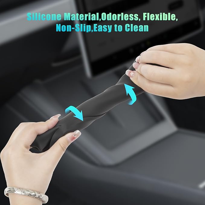 Silicone Mat for 2026 Tesla Model Y Center Console Wireless Charging Protector for 2024-2025 Tesla Model 3 and 2025-2026 New Model Y Juniper, Black