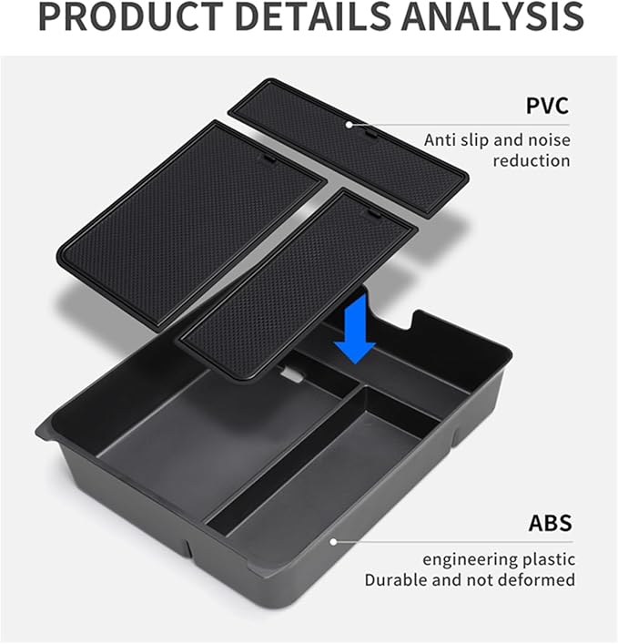 JIADIANYOU Center Console Organizer Compatible with 2023-2025 Honda Pilot, 2024-2026 Honda Passport/Ridgeline Center Console Armrest Storage Box Tray Divider Accessories