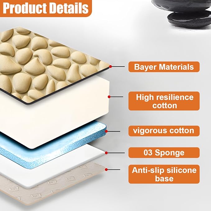 Car Seat Cover, Breathable Comfort Auto Seat Cushion Pad, All Seasons Non-Slip Car Front Driver Bottom Seat Protector, Universal Pressure Relief Accessory for Most Vehicle, Office (Beige)