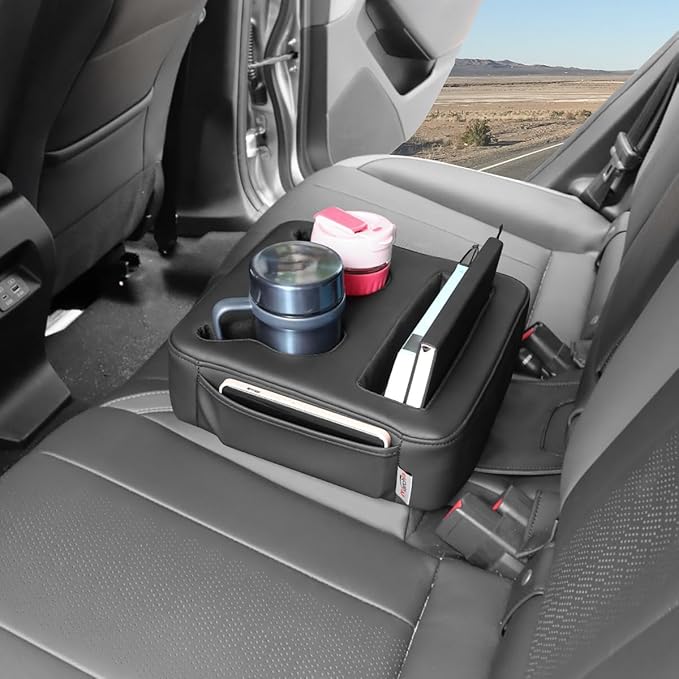 MARCHFA Cup Holders for Car SUV Backseat Cup Holders Rear Seat Drinks Holder Car Backseat Organizer Storage Backseat Accessories for Car Couch Boat Cup Holder Tray (Black)