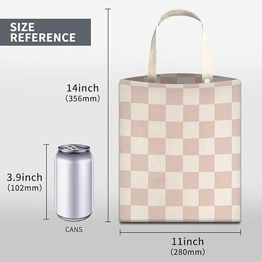 Car Trash Can, Cute Car Trash Bag, Hanging Car Organizer and Storage Bag, Trash Bin for Car Accessories, Vehicle, Travelling, Camping Cute Champagne Checkerboard