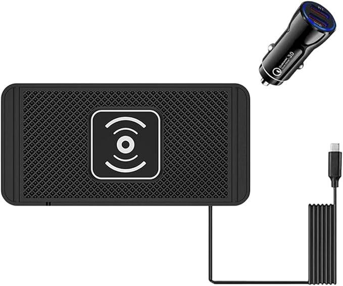 Car Wireless Silicone Non Slip Pad for 15 14 13 12 Pro Max Car Wireless Charging Pad Fast Charging Station