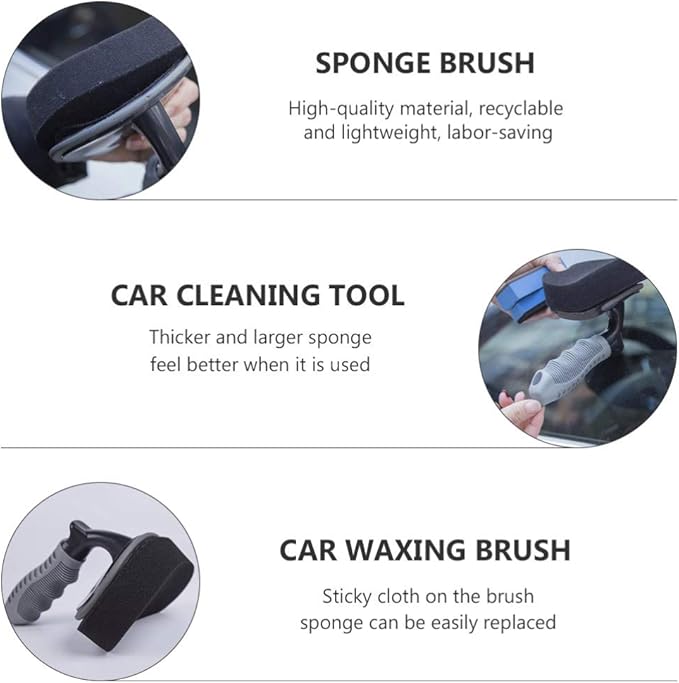 Tire Pad Tire Sponge Wax Applicator Car Detailing Reusable Cleaning Detailing Waxing