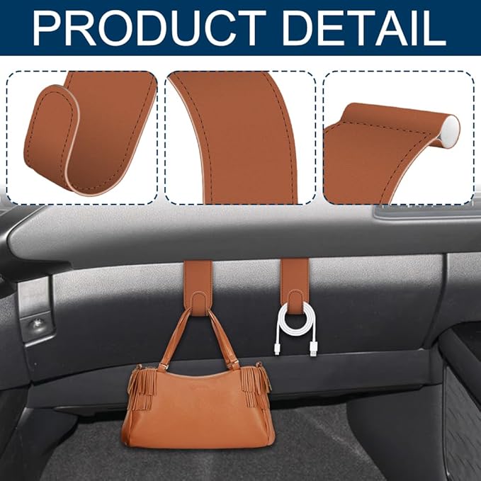 Car Co-Pilot Glovebox Hooks, Glove Box Organizer for Car, Anti-Scratch Vehicle Passenger Seat Storage Hanger, Auto Accessories Auto Glove Box Front Seat Hook for SUV Sedan Truck (Orange)