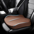 Adult Car Booster Seat Cushion, Car Seat Driver Height Boost Mat Memory Foam Car Seat Cushions Pad Improve Driving View Non-Slip 3D Office Chair Cushion Pressure Relief (Brown)