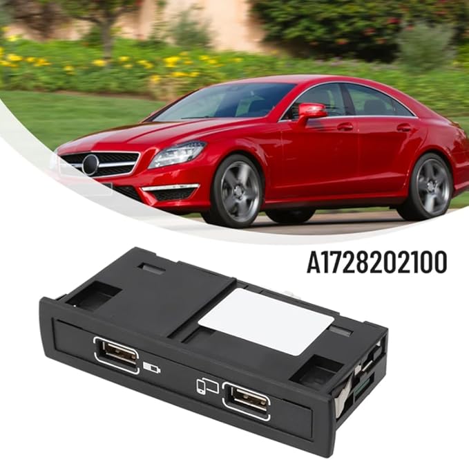 EUPLI Car Dashboard USB Sockets for Mercedes CLS A Class GLA CLA GLE A1728202100 Dual USB Ports Charger Socket