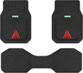FLORICH Car Floor Mats, Heavy Duty Floor Mats for Cars, 3 Piece All-Weather Floor Mats with Anti-Slip Backing, Universal Trim-to-Fit, Waterproof Automotive Floor Mat for Cars Trucks SUV (Red)