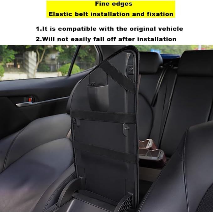 Blazeray Car Center Console Armrest Cover for Toyota Camry 2018-2023 Interior Accessories Leather Anti-Scratch Elbow Arm Rest Cover Cushion Pad Protector Saver (Black Leather with Red Stitches)