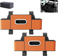 Car Organizers And Storage Box Behind Seat, Multifunctional Car Seat Back Storage Box, Large Capacity Backseat Hanging Organizer With Cup Holder & Hooks, For Road Trips & Daily Driving (Orange*2)