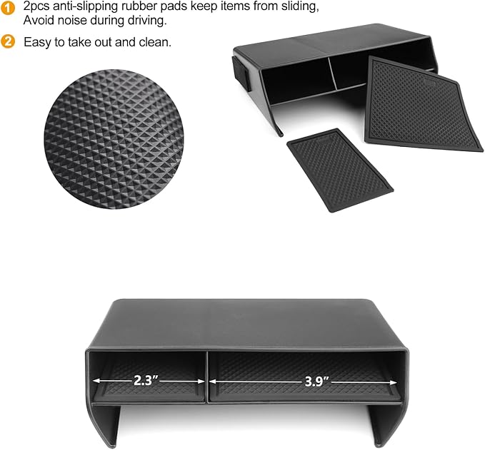 Thenice for 11th Gen Civic Center Console Organizer Armrest Box Tray Glovebox Hidden Storage Compartment Compatible with Honda Civic 2026 2025 2024 2023 2022 Accessories -3PCS
