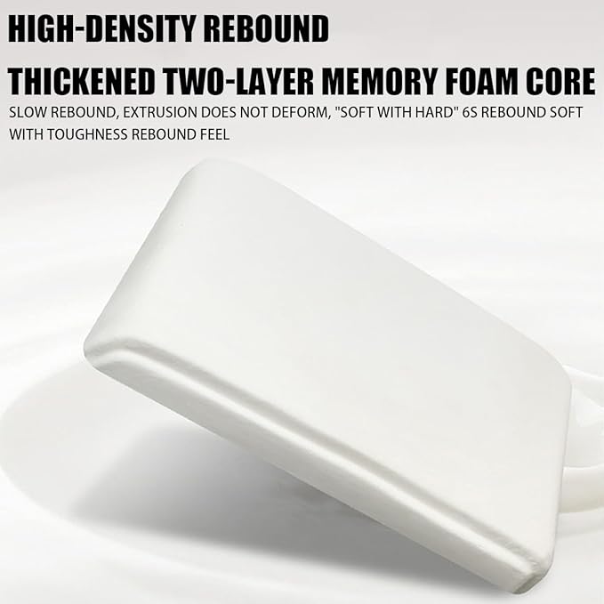 Car Armrest Cushion, Automotive Anti-Scratch Leather Memory Foam Center Console Pad Cover Protector Elbow Pillow Armrest Seat Box with Organizer Pockets Storage Bag, Universal Fit