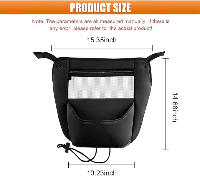 Car Organizer Between Front Seats - Large Capacity Leather Seat Back Storage Bag Car Purse Holder with Mesh Net Pocket, Universal Multi-functional Handbag Holder & Backseat Barrier for Kids Pets