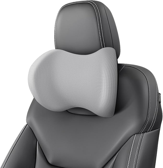 Xonhzam Car Headrest Pillow for Neck Support, Ultra Comfortable Neck Pillow for Driving, 2 Pack Car Neck Pillows with Adjustable Strap & Breathable Removable Cover, Fit Most Cars(Gray)