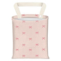 BEAKND Hanging Car Garbage Bag, Cute Car Trash Can Bag, Automotive Accessories for Women Men Cute Pink Checkerboard Bow