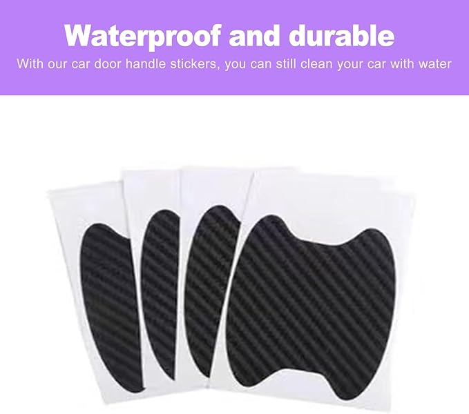 4PCS Car Door Handle Scratch Protector & Door Handle Cup Protector, Universal Anti-Scratch Guard Film Stickers for Most Vehicles, Cars, Trucks, SUV