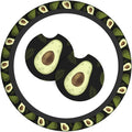 Avocado Steering Wheel Cover With 2 Car Coasters Non Slip Neoprene For Women Men Universal 15 Inch